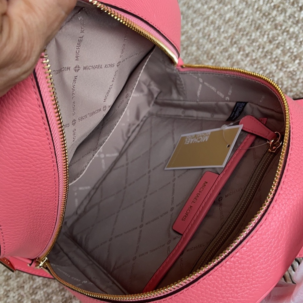 Michael Kors Adina MD Backpack Leather Grapefruit - Picture 11 of 16
